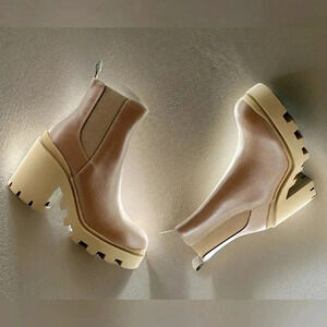 Leather 10 Y2K Chelsea Moto Rider Lugsole Platform Waterproof Bootie New